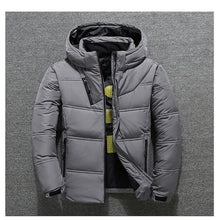 Load image into Gallery viewer, 2019 Mens Jaqueta de Inverno Qualidade Térmica Parka Grosso Casaco de Neve Vermelho Preto Masculino Moda Outwear Quente-Pato Branco Para Baixo Homens Jaqueta
